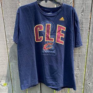 Cleveland Cavaliers Championship Trophy Adult Men's XL Blue S/S Shirt Adidas NBA